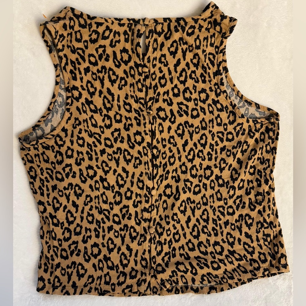 Banana Republic Animal Print Sleeveless Blouse
